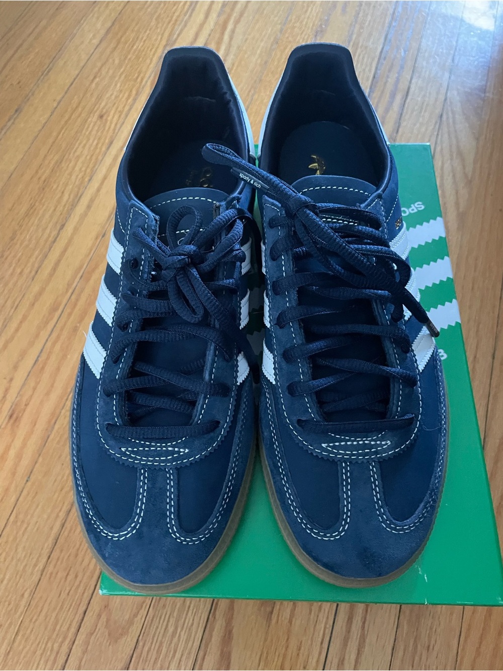 NEW IN BOX adidas Navy Suede Hanball Spezial - Picture 2 of 5